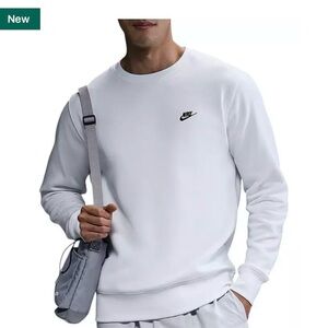 Bundle Nike Men's Classic White Crewneck Sweater & sweatpants - $190 original